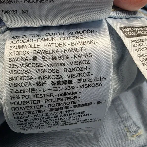 Levis Cropped Jeans Size Size 31 Light Wash Rolled Cuffs Beach Vacation Summer - Picture 6 of 6